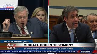 HEATED EXCHANGE: Congressman Mark Meadows And Michael Cohen