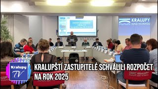 Kralupy TV:  Kralupští zastupitelé schválili rozpočet na rok 2025 (18. 12. 2024)