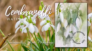 Snowdrop, Watercolor/Aquarela - Demonstration