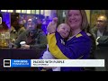 minnesota vikings fans rally at mall of america ahead of playoff game