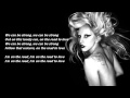 Lady Gaga - Highway Unicorn /\ Lyrics On A Screen