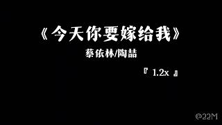 今天你要嫁给我 1.2x —— 蔡依林/陶喆