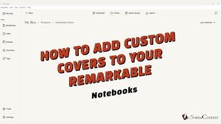 How To Set a Custom Notebook Cover on reMarkable Devices (reMarkable 2 & reMarkable Paper Pro)