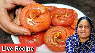 Live Recipe বালুসাই মিষ্টি, Balushahi recipe by mehek kitchen