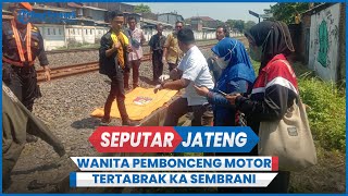 Kecelakaan Pemotor Terobos Perlintasan Semarang Bikin Istri Meninggal Tertabrak KA Sembrani