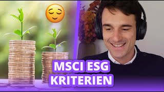 Nachhaltige ETF: Welche ESG-Kriterien gibt es beim Indexanbieter MSCI? | Stream Highlights