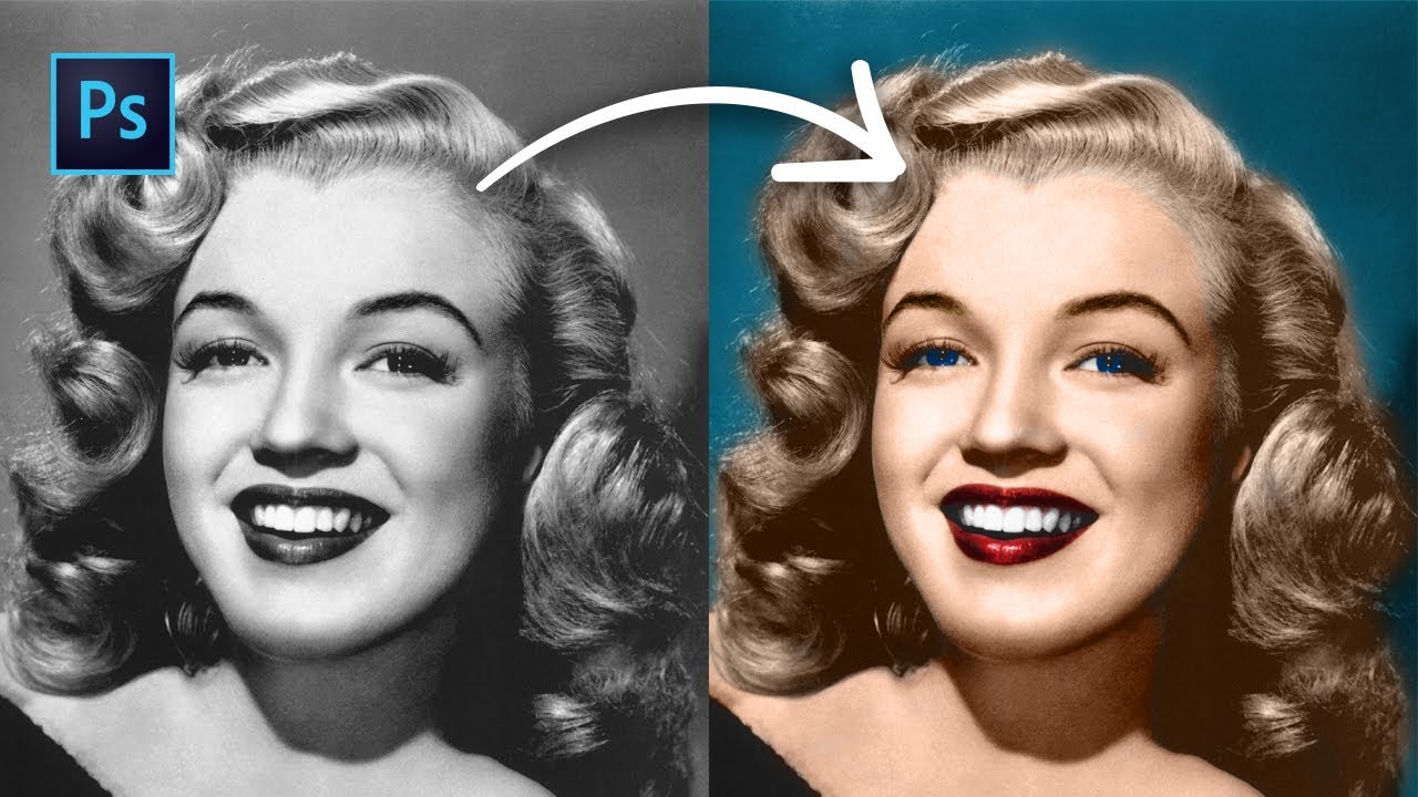 Photoshop : Comment Coloriser Une Photo En Noir Et Blanc - YouTube