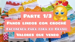 😱PRODUÇÃO LINDÍSSIMA DE PANOS DE PRATO COM CROCHES LINDÍSSIMOS 💖