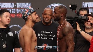YORDENIS UGAS AND OMAR FIGUEROA FULL WEIGH IN AND FACE OFF