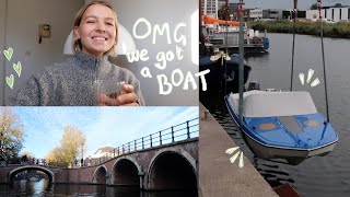 We finally have our own boat in Amsterdam!