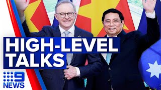Prime Minister Anthony Albanese discusses trade with key leaders in Vietnam | 9 News Australia