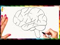 How To Draw The Human Brain Step By Step 🧠 Brain Drawing Easy