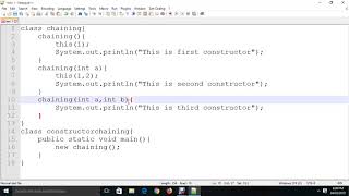 Constructor chaining in java hindi 24
