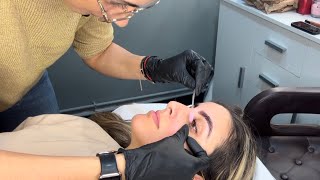 ASMR Relaxing Eyelash Lamination \u0026 Eyebrow Styling | Gentle Personal Attention| Spanish Speaking