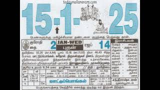 15.1.2025: Mattu Pongal - மாட்டு பொங்கல் வைக்க நல்ல நேரம் | Tamil Daily Calendar | மாட்டுப்பொங்கல்