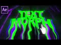 Text Morph Tutorial In After Effects (1 CLICK )