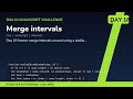 Merge intervals - Day 18/60 60 Day DSA in JavaScript Challenge