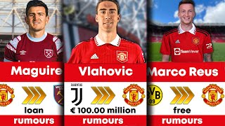 Manchester United TRANSFER News 2023 Vlahovic, Reus, Weghorst, Rashford, Garnacho #manutd