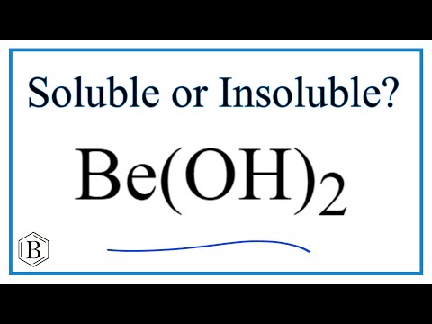 Why beoh2 is not soluble in water?