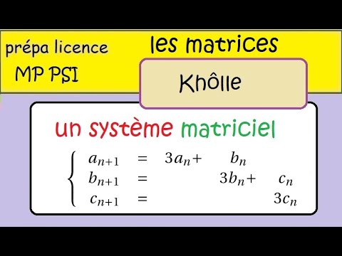 Prépa MPSI PCSI BCPST - Les Matrices- Résolution De Système Avec Des ...