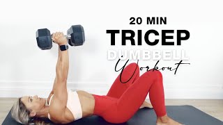 20 Min TRICEP WORKOUT with DUMBBELLS at Home | Caroline Girvan