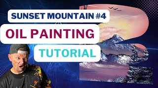 #Sunrise #Mountain 4 - #stepbystep #oilpainting #tutorial for #Beginner #PaintWithJosh #HowToPaint