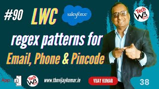 90 - Apply regex patterns for Email, Phone & Pincode on custom form validation in LWC | #lwc