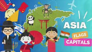 4. ASIA - Countries, Flags of the world & Capital Cities