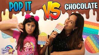 DESAFIO DO POP IT VS CHOCOLATE COM A MINHA MÃE!