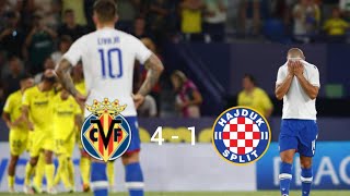 Villarreal vs Hajduk 4 - 2 | ALL GOALS/GOLOVI | SAŽETAK HD | Conference league Quals 18.8.2022.