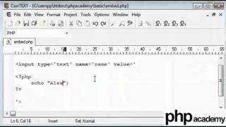 Embedding PHP in HTML English
