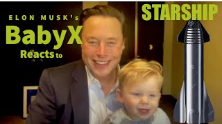 Elon Musk's Baby 'X Æ A-12' Reacts to Starship ; Viral Video