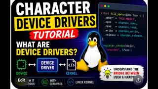 What is Character device driver - free linux device drivers course | complete linux device drivers