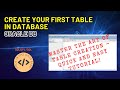 Basic SQL: Create your first table in Oracle database