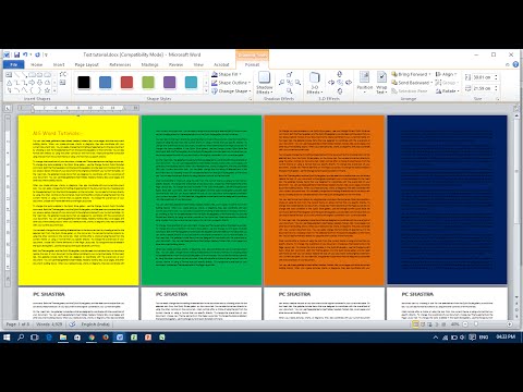 Add Different Colour for Each Page - Microsoft Word Add Different Colour for Each Page - Microsoft Word