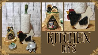 Cute Kitchen Wood and Glass Decor /  DIY Paper Towel Holder