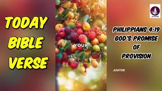 Philippians 4:19 - God's Promise of Provision | Today Bible verse