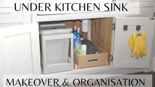 UNDER KITCHEN SINK MAKEOVER \u0026 ORGANISATION | IKEA HALLBAR WASTE BINS