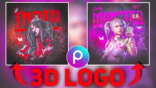 Make This 3d Logo In Picsart || Pubg  3d Logo tutorial