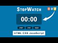 Build StopWatch Using JavaScript | StopWatch Web App