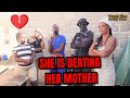 Umama ushaywa ingane yakhe ephuzayo yaze yamgwaza
