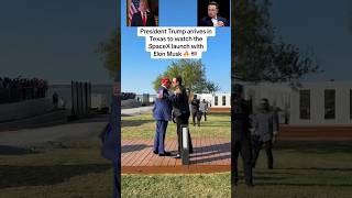 President Trump arrives in Texas to watch the SpaceX launch with Elon Musk #donaldtrump #elonmusk