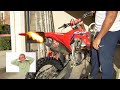 2023 CRF 450R exhaust before and after removing sound insert/baffle