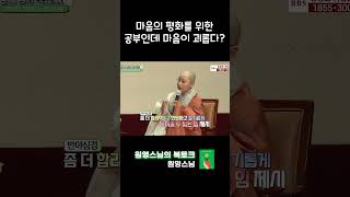 마음이 괴로운 공부는 안 하는 게 맞지 않나요? #원영스님 #반야심경