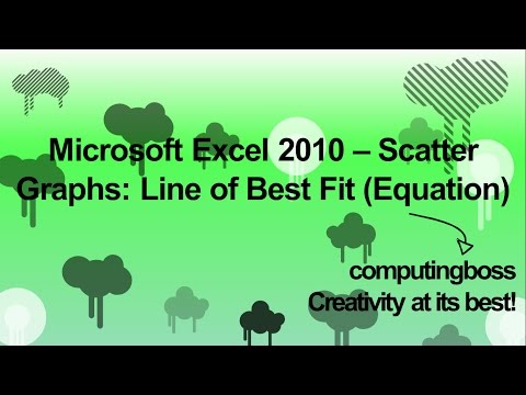 Microsoft Excel 2010 - Line of Best Fit & Equation Microsoft Excel 2010 - Line of Best Fit & Equation