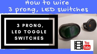 How to wire an LED toggle switch , ( on-off 3 prong rocker switch ) 2020