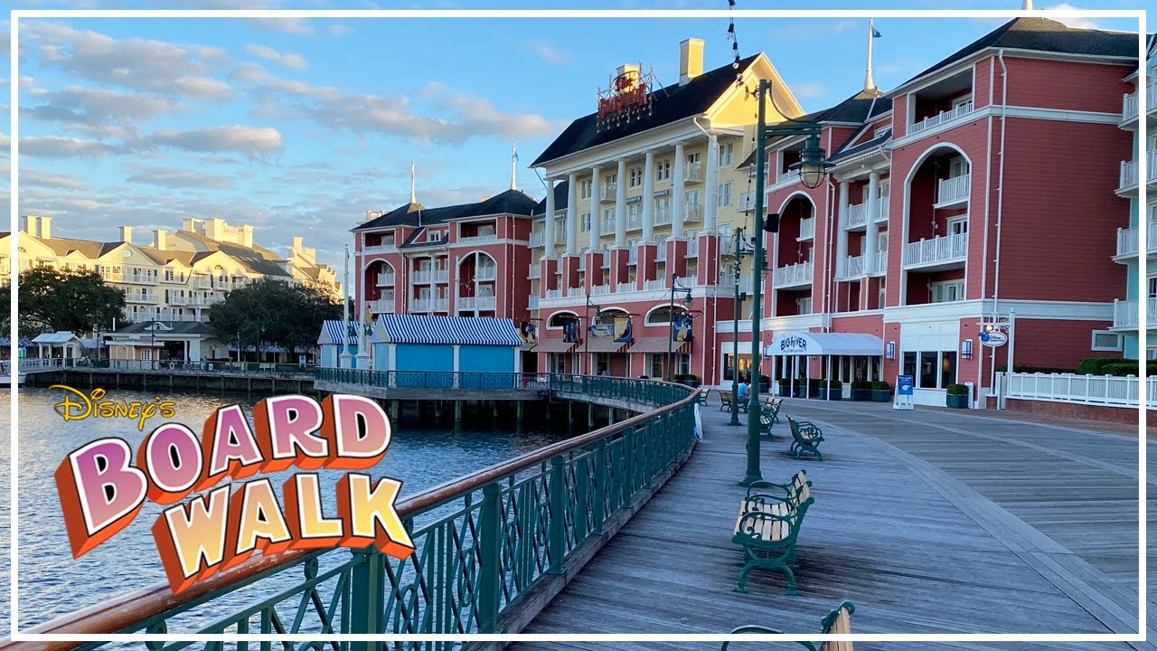 Recorrido Del Disney's Boardwalk Resort - YouTube