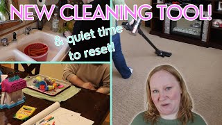 New cleaning tool! Redkey P9 vacuum review | Quiet time to reset my mom brain!