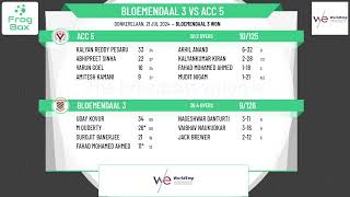 KNCB - 3e Klasse - Round 12 - Bloemendaal 3 vs ACC 5