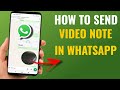 How To Send Video Note In Whatsapp | English